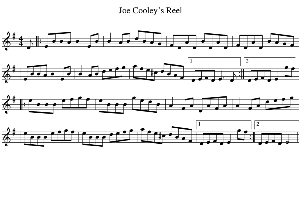Sheet music for Joe Cooley's Reel
