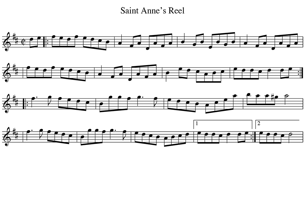 Sheet music Saint Anne's Reel